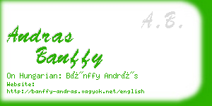 andras banffy business card